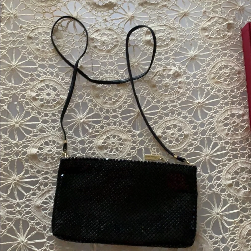 Whiting & Davis Black Mesh Handbag Cross Body
